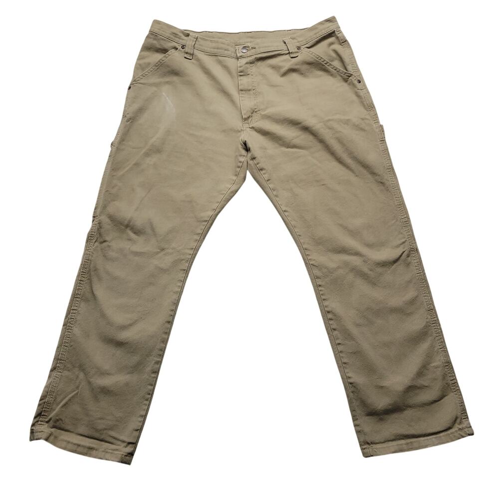 Wrangler Men’s 38x30 Carpenter Work Pants Tan Khaki Utility Relaxed Fit